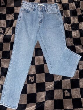 PacSun Light Blue High-Rise Straight Leg Jeans